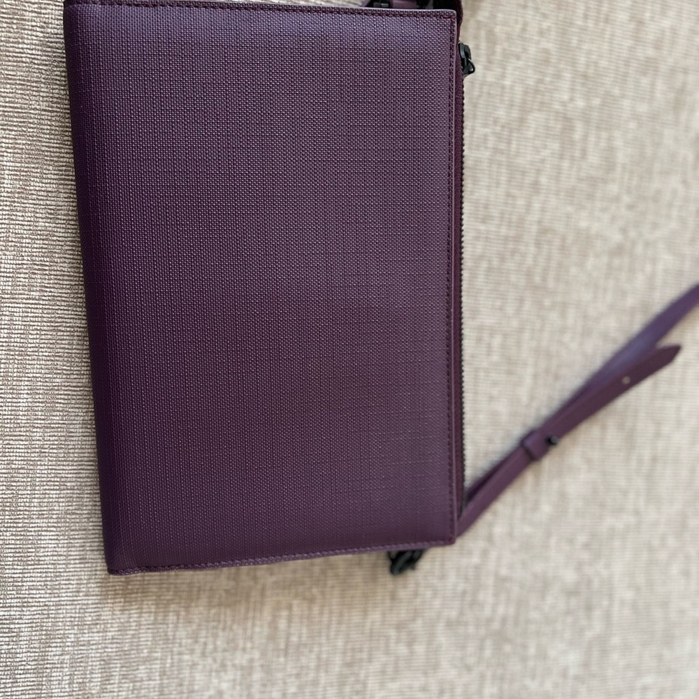 Dagne Dover Purple Crossbody Bag with Smooth Finish